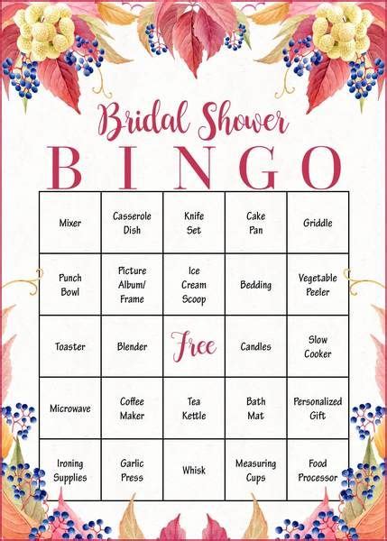 bridal shower present bingo|bingo bridal shower game.